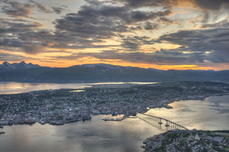 Midnight Sun over Tromsø, Norway