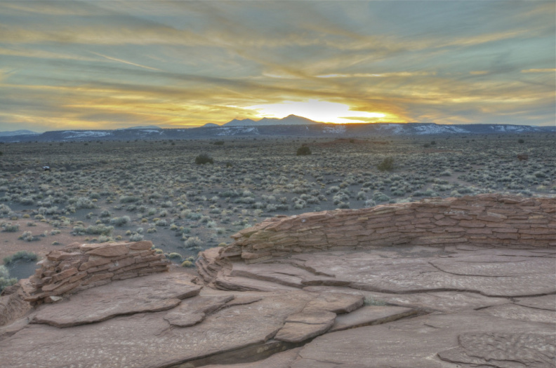 Sunset from Wukoki Pueblo (HDR)