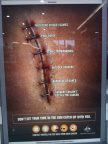 A scary skin cancer awareness ad, seen in a shopping mall in Goulburn, N.S.W.