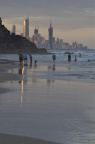Surfer's Paradise at sunset, from Burleigh Heads