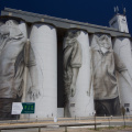Painted silos at Coonalpyn