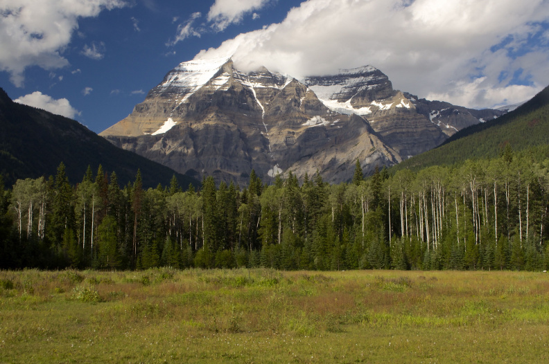 Mount Robson, BC (3954 m, 12972 ft; the highest mountain in the Canadian Rockies)