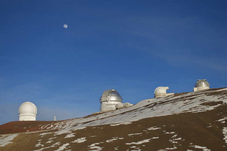 Moon over Mauna Kea Observatory