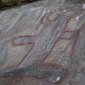 Native American petroglyph, Painted Rock