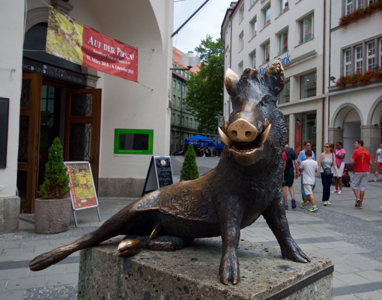 Outside the 'German Hunting and Fishing Museum', Munich