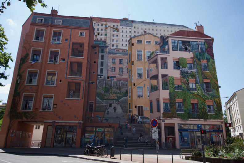 'Mur des Canuts' (Wall of the Canuts) - a famous mural in Lyon