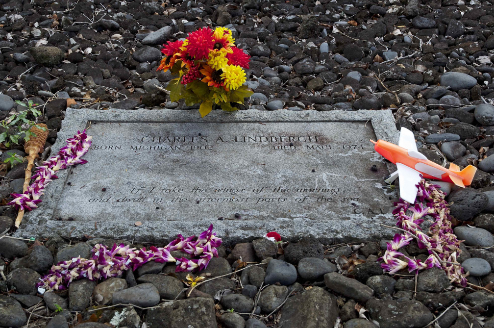 Charles Lindbergh's grave, near Hana