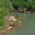 Kayakers on the Buffalo National River, far northern Arkansas — in Vendor, Arkansas.