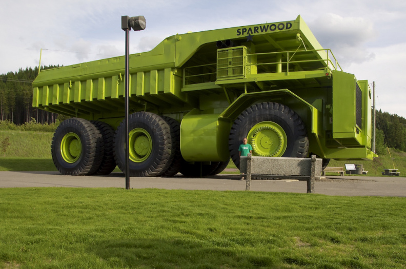  Standing beside the "world's largest truck", in Sparwood, BC, Canada.