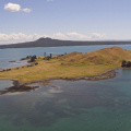 Hauraki Gulf Islands, Auckland - foreground Brown's Island; background: Rangitoto and Motutapu