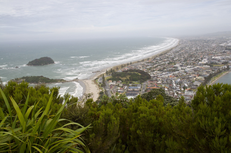 Mount Maunganui on an overcast day