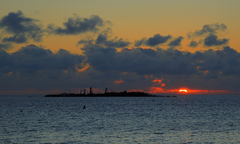 Sunset over Baie de l'Anse Vata and Île aux Canards, Nouméa