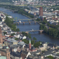 Old-town Frankfurt and the Main River - from the top of the 