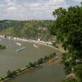 The Rhine River, Germany, from atop the legendary 'Lorelei' Rock