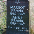 A memorial to Anne Frank and her sister, who died in Bergen-Belsen