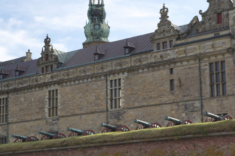 Cannons on display at Kronborg ("Elsinore") Castle