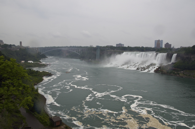 Niagara Falls (from the Canadian side), on a rainy day