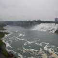 Niagara Falls (from the Canadian side), on a rainy day