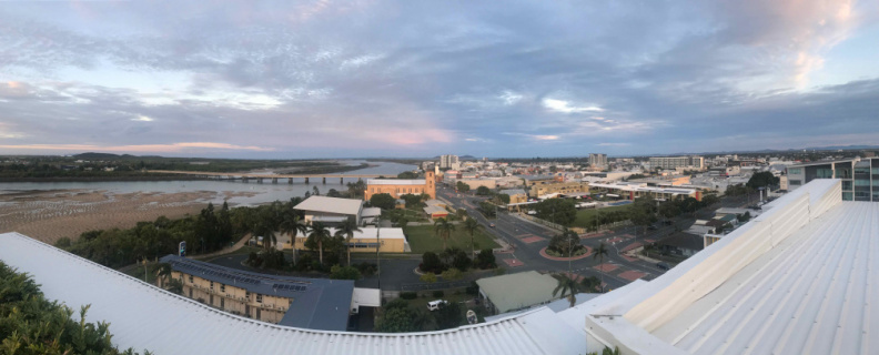 Panorama of Mackay at dawn
