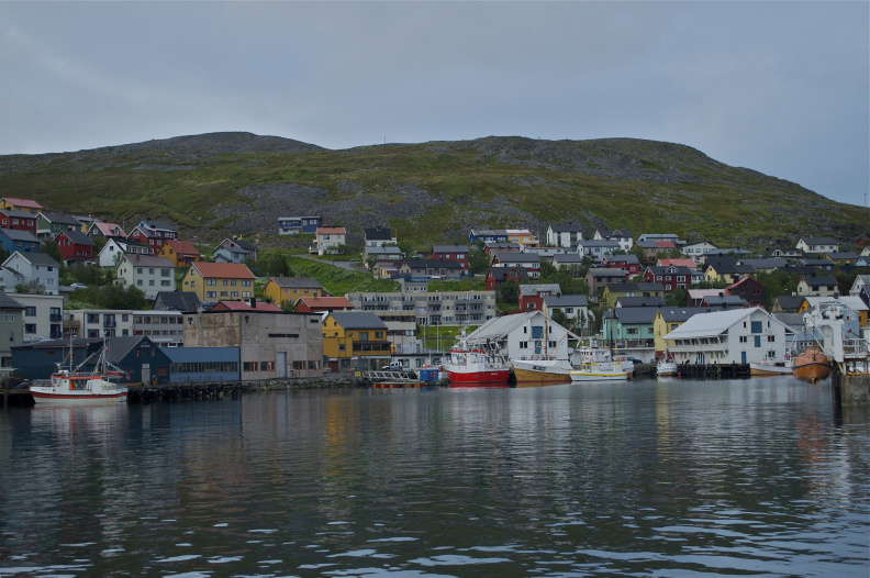 Honningsvåg, Norway, at midnight on July 17th