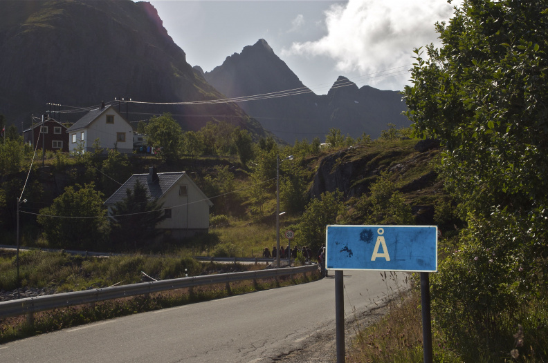 The shortest town name you'll ever see: Å, Lofoten Islands, Norway