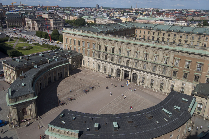 Royal Palace, Stockholm, Sweden, from the top of Storkyrkan