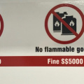 Sign in the Singapore subway