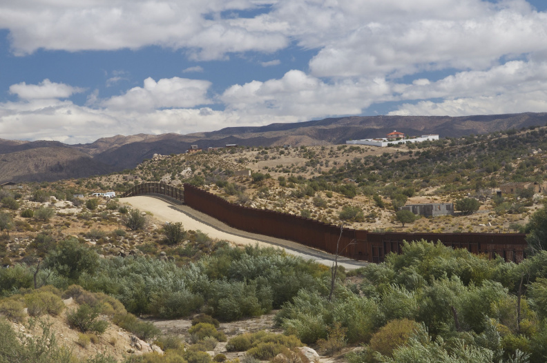 US-Mexico border fence, near Jacumba
