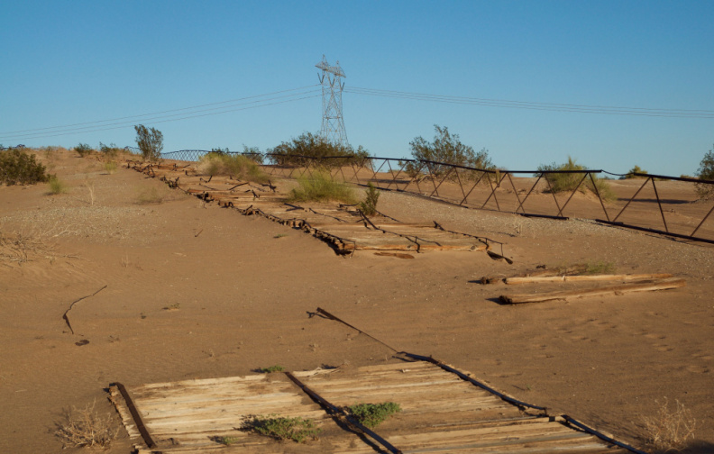 A remnant of the old 'Plank Road' in far-southern California...