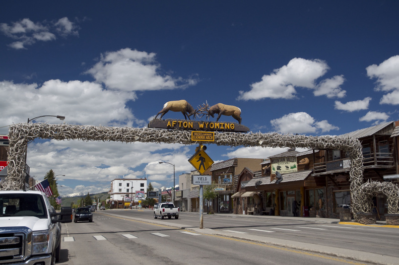 "The World's Longest Elkhorn Arch", Afton, Wyoming