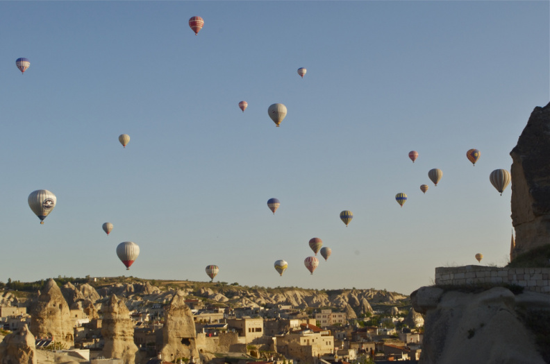 Balloons over Göreme, Cappadocia, at sunrise