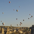 Balloons over Göreme, Cappadocia, at sunrise