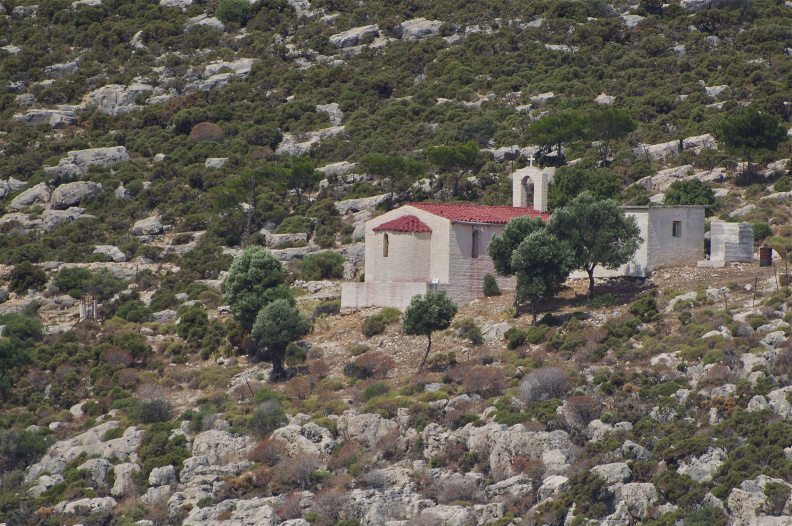 Remote church on the Greek Island of Kastelorizo (as seen from Turkish waters)
