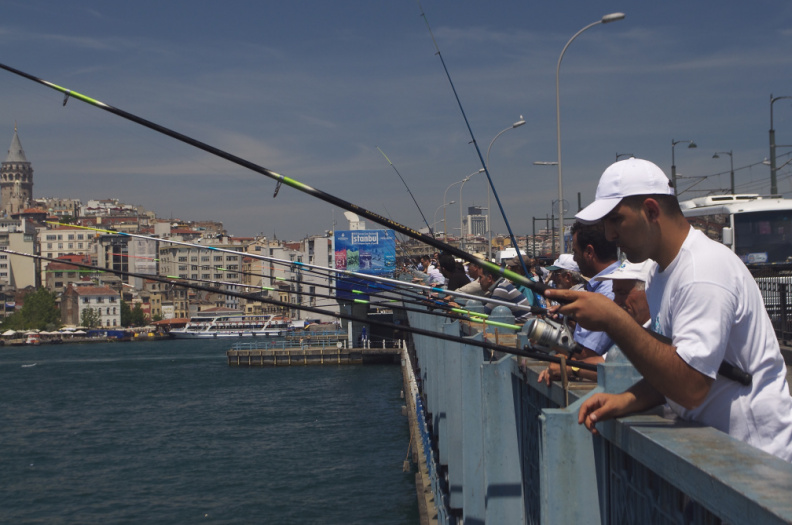 Fishermen at the Galatia Bridge