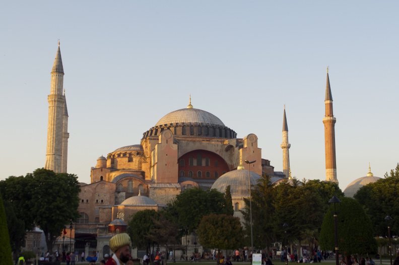 The Hagia Sophia at sunset