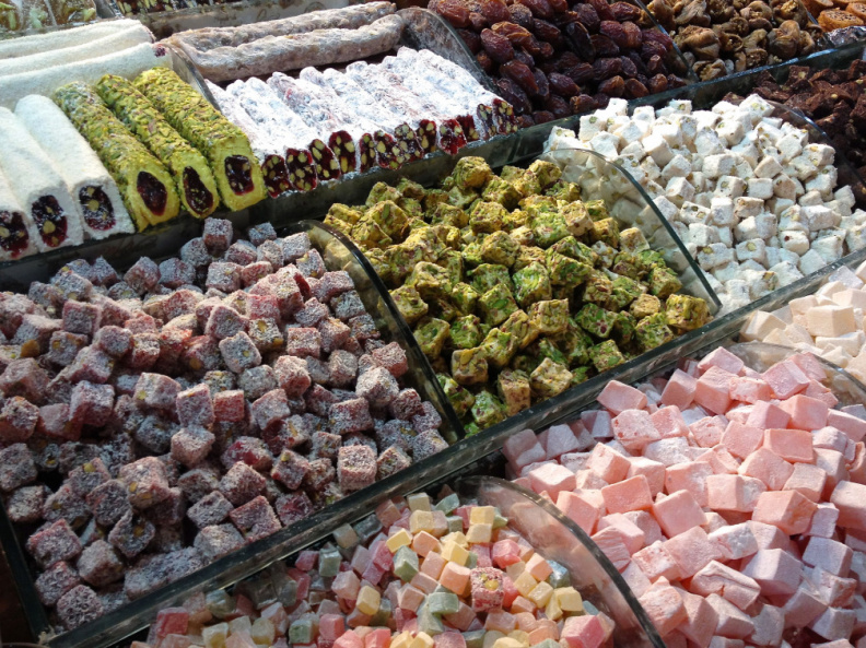 'Turkish Delight' for sale in the 'Spice Bazaar'