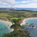 Waikato Bay (left); Matai Bay (right), Karikari Peninsula