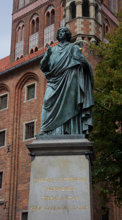 Statue of Nicholaus Copernicus, in Torun (his birthplace)