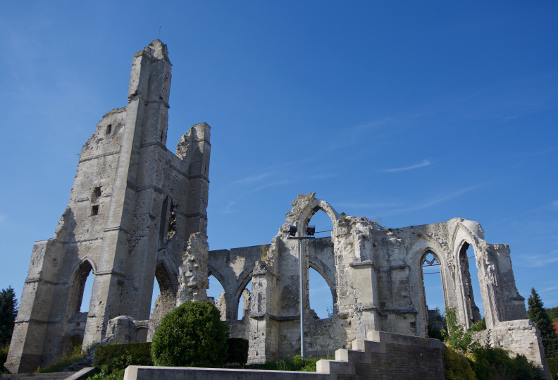 Ruined Church of Ablain-Saint-Nazaire - destroyed in WWI; left as a reminder of the tragedies of war