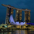 ArtScience Museum and the Marina Bay Sands Hotel 
