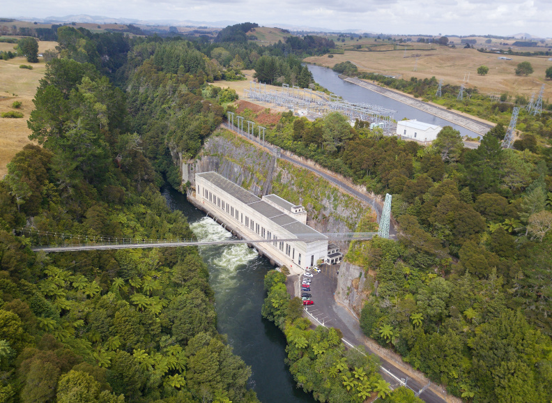 Arapuni Power Station (and suspension bridge), Waikato River