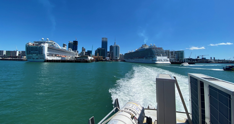 Downtown Auckland from the Devonport ferry