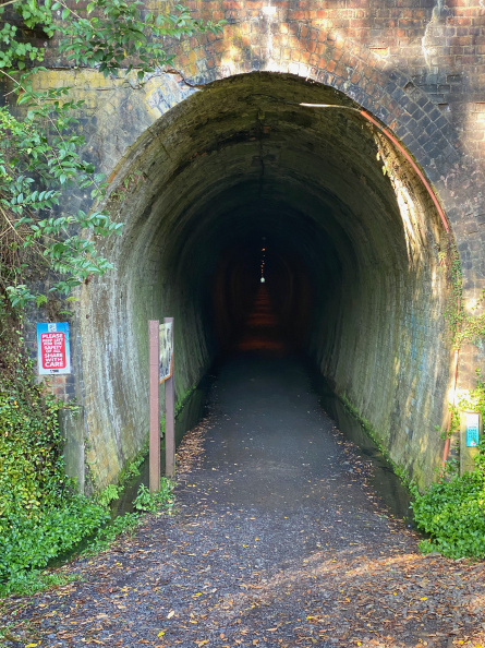 The entrance to a 1 km-long tunnel 