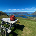 Mountain biking above Glendhu Bay, Lake Wanaka
