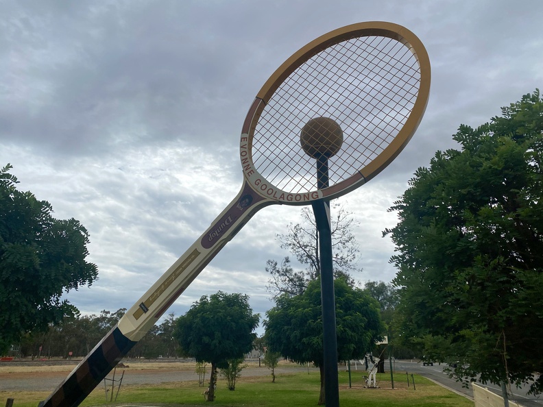 Monument commemorating tennis legend Evonne Goolagong, Barellan