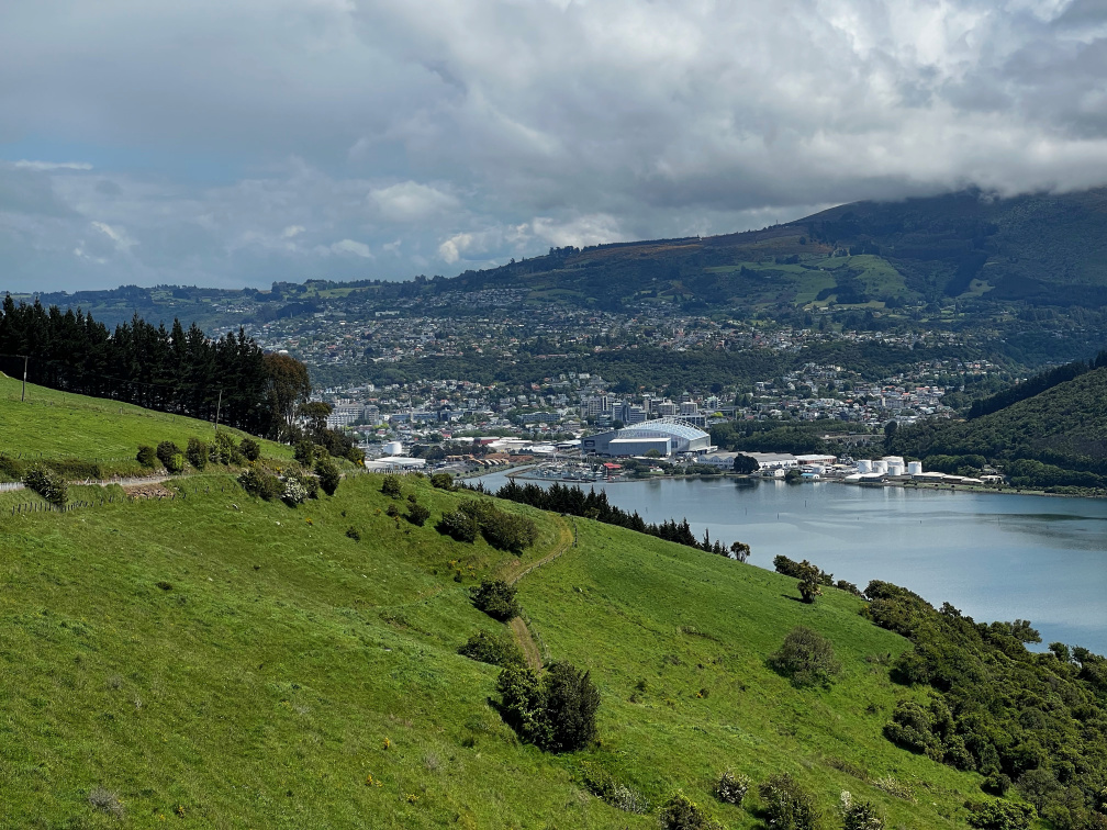 Looking back at Dunedin from the Otago Peninsula