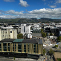 Christchurch and the Port Hills from the Crowne Plaza hotel