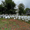 "185 Empty Chairs" - a memorial to the 185 people killed in the 2011 earthquake