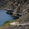 The highlight of the trail is this 167 meter bridge, anchored to a cliffside
