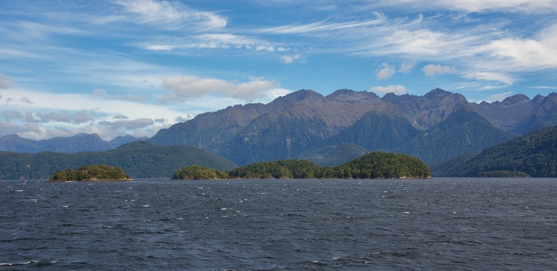 The cruise begins with a boat trip across Lake Manapouri...